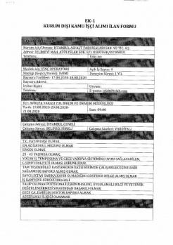 Kamuya Dev İŞçi Alımı: KPSS'siz 537 Personel Alınacak 18