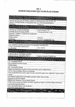 Kamuya Dev İŞçi Alımı: KPSS'siz 537 Personel Alınacak 21