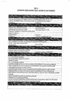 Kamuya Dev İŞçi Alımı: KPSS'siz 537 Personel Alınacak 53