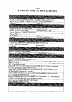 Kamuya Dev İŞçi Alımı: KPSS'siz 537 Personel Alınacak 33