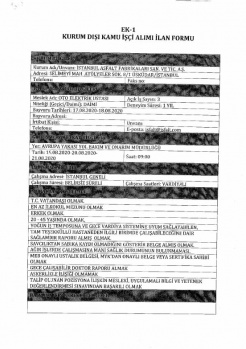 Kamuya Dev İŞçi Alımı: KPSS'siz 537 Personel Alınacak 50