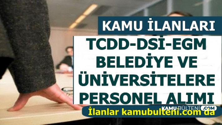 İŞKUR Kamu İlanları: TCDD-DSİ-EGM ve Üniversiteler Personel Alımı: Son Başvuru 16 Temmuz 2019