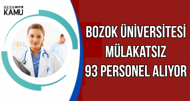 Bozok Üniversitesi'ne 93 Personel Alınacak