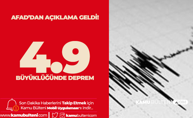 Akdeniz'de 4.9 Büyüklüğünde Deprem Meydana Geldi