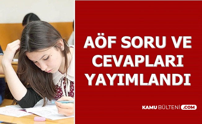 Anadolu Üniversitesi 14-15 Aralık AÖF Soru ve Cevapları Yayımlandı-E Kampüs Giriş