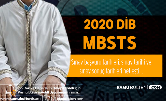 2020 DİB MBSTS için Başvurular Şubat Ayında Alınacak
