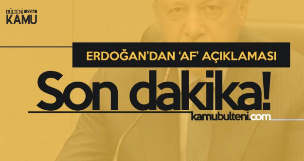 Cumhurbaşkanı Erdoğan'dan Flaş 'Af' Açıklaması