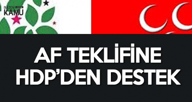 MHP'nin Af Teklifine HDP'den Destek Geldi! 'Kapsam Genişletilmeli'