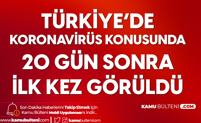 Türkiye'de Koronavirüs Konusunda 20 Gün Sonra Bir İlk