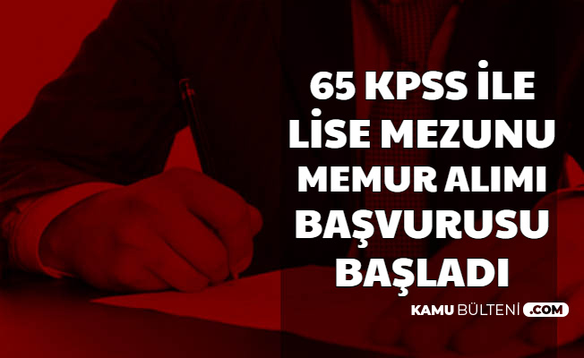 65 KPSS ile Belediye Memuru Alımı Başvurusu Başladı