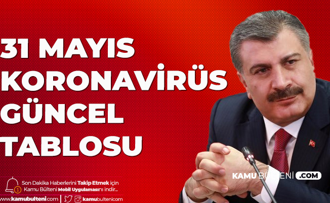31 Mayıs Türkiye Koronavirüs Güncel Tablosu Yayımlandı
