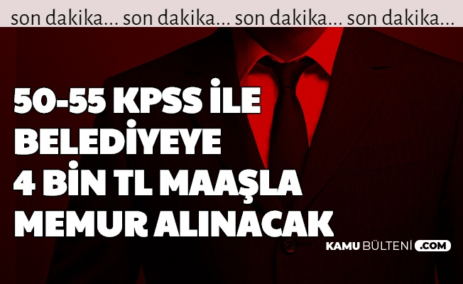 Şarköy Belediyesi 50-55 KPSS ile Memur Alımı Yapacak