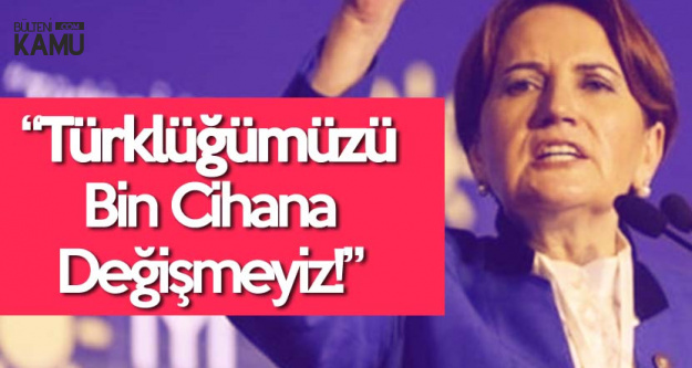 İYİ Parti Lideri Meral Akşener :  FETÖ'ye, PKK'ya Sesiniz Çıkmıyor, Türklüğe Çıkıyor