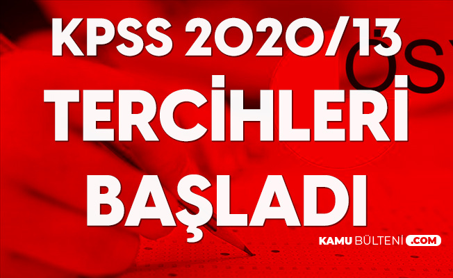 KPSS 2020/13 Tercih Kılavuzu Yayımlandı