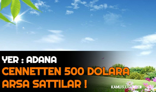 Adana'da Cennetten 4 Bin Liraya Arsa Sattılar
