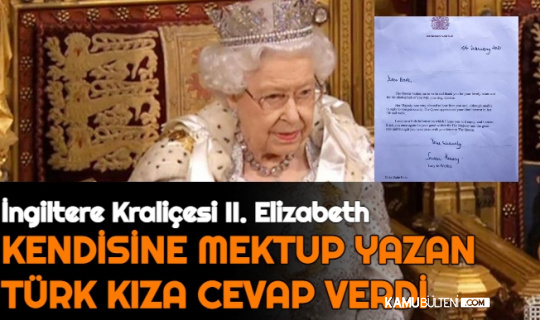 İngiltere Kraliçesi II. Elizabeth, Kendisine Mektup Yazan Türk Kıza Cevap Yazdı