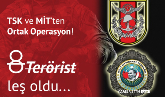 TSK ve MİT'ten Ortak Operasyon: 8 Terörist Öldürüldü