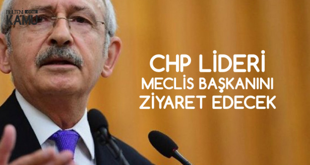 CHP Lideri, TBMM Başkanı Yıldırım'ı Ziyaret Edecek