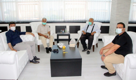 Hasan Şahmaranoğlu ve Hasan Bitken, Rektör Karacoşkun ile bir araya geldi