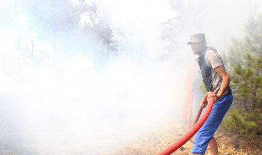 Karaman’da orman yangını çıktı