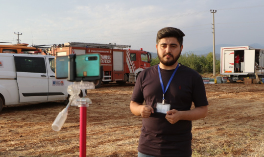 Azerbaycanlı gazetecinin meslek aşkı, balayını bırakıp Türkiye’ye yangına koştu