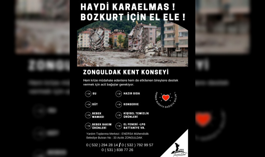 Zonguldak Kent Konseyi’nden Bozkurt ilçesine yardım kampanyası