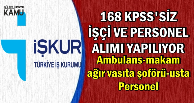 Beykoz Belediyesine KPSS'siz 168 Personel Alımı (Ambulans-Makam Şoförü-İşçi)