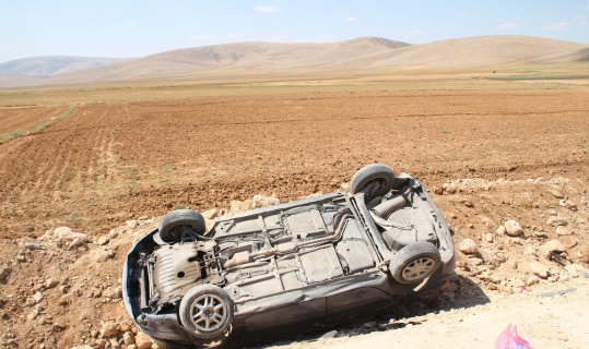 Konya’da otomobil takla attı: 4 yaralı