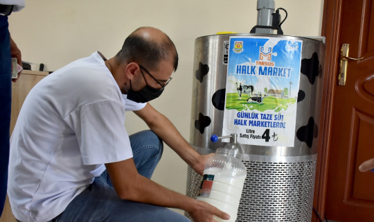 Tarsus Belediyesinden vatandaşa ucuz süt