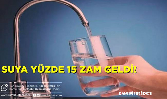 İzmir'de Suya Yüzde 15 Zam Yapıldı!