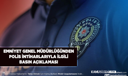Emniyet Genel Müdürlüğü Polis İntiharlarıyla İlgili Açıklama Yaptı