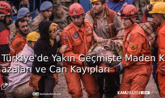 Türkiye'de Yakın Geçmişte Maden Kazaları ve Can Kayıpları