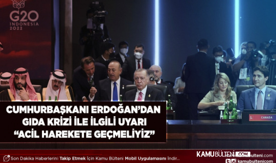 Cumhurbaşkanı Erdoğan’dan Yeni Kriz Uyarısı: "Acil Harekete Geçmeliyiz" Dedi