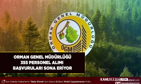 Orman Genel Müdürlüğü 355 Personel Alımı Yapıyor