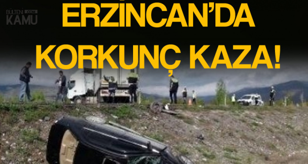 Erzincan'da Otomobil Şarampole Devrildi! 2 Ölü, 3 Yaralı