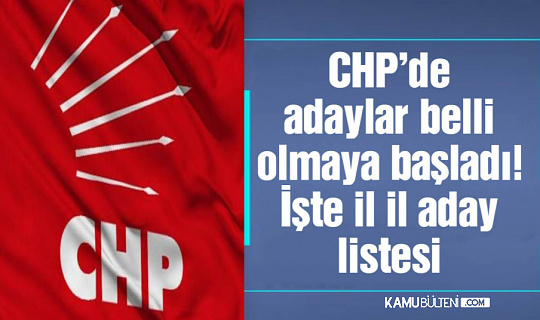 CHP'de Milletvekili adayları netleşmeye başladı. İşte isimler