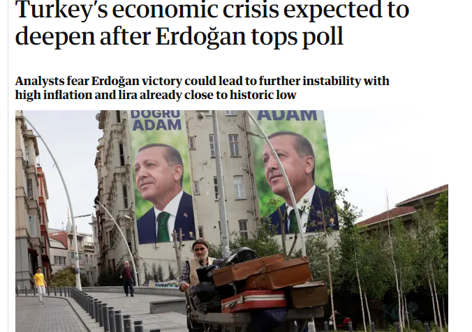 The Guardian'dan Skandal Haber: Erdoğan Seçildiği İçin Ekonomik Kriz Büyüyecek!