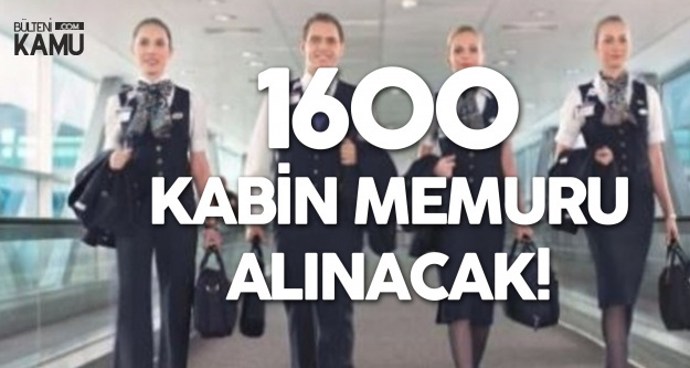 Türk Hava Yolları'na 1600 Kabin Memuru Alımı Yapılacak