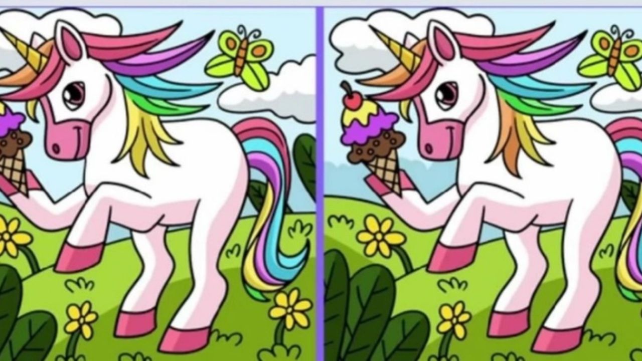 Resimdeki unicornlar arasında 3 fark var! 7 saniyede bulanın IQ'su tavan yapıyor