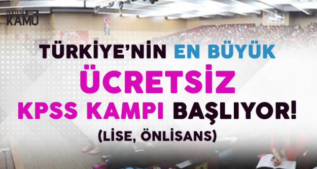 Türkiye'nin En Büyük Ücretsiz KPSS Eğitim Kampı Başlıyor!