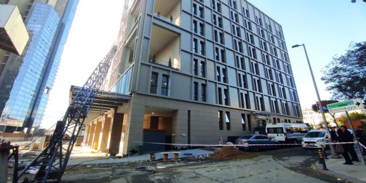 İstanbul'da Korku Dolu Anlar: İnşaat Vinci Kız Öğrenci Yurdunun Üzerine Devrildi!