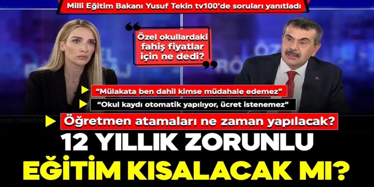Bakan Tekin'den Kritik Açıklamalar: Öğretmen Atama Tarihi Netleşti, Zorunlu Eğitim Tartışmasına Son Nokta