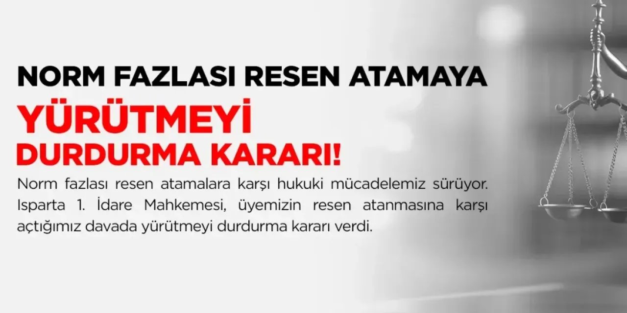 Norm Fazlası Öğretmen Atamasına Mahkemeden Emsal Karar: Resen Atama Durduruldu