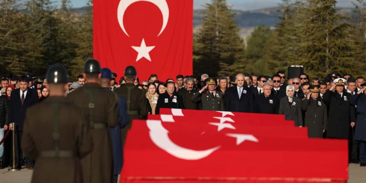 Türkiye Yasta: Düşen C-130 Uçağının 20 Şehidi İçin Ankara'da Devlet Töreni
