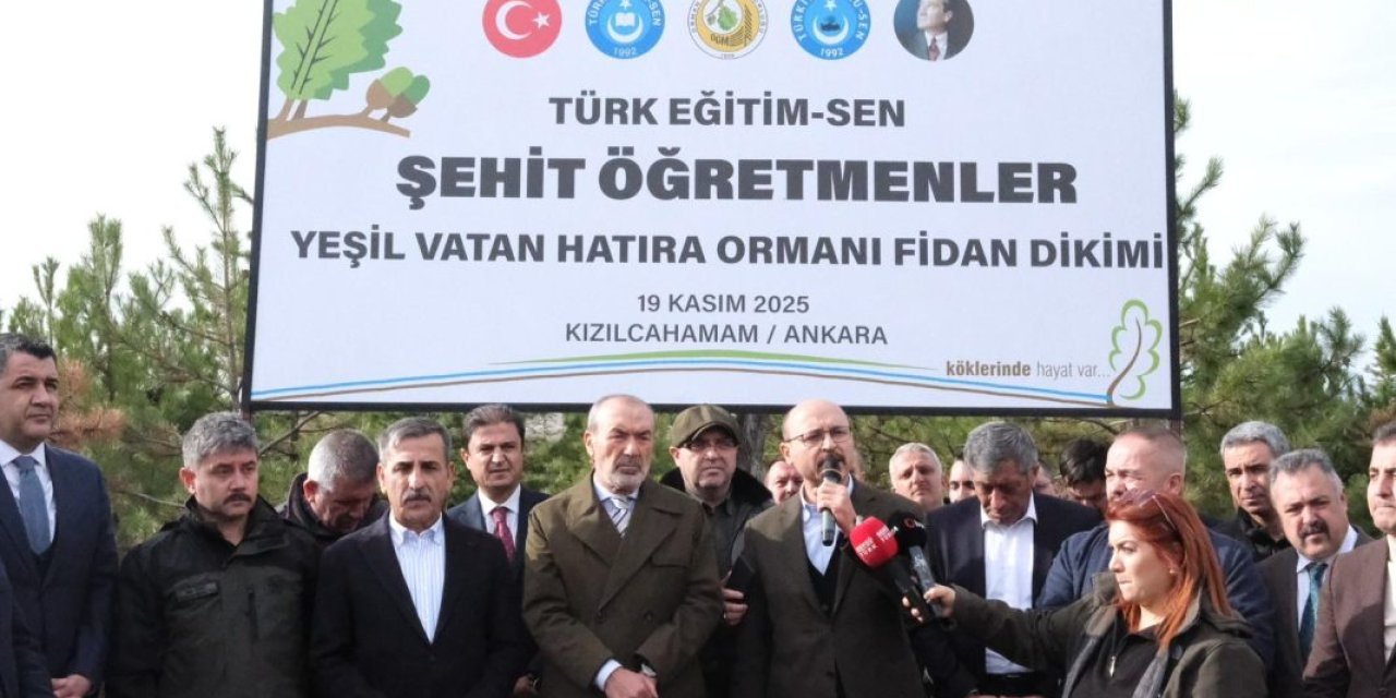 Şehit Öğretmenler Unutulmadı: Türk Eğitim-Sen'den 192 Fidanlık Hatıra Ormanı