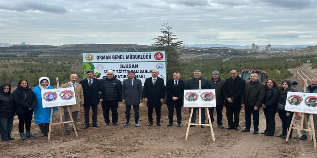 İLKSAN Şehit Eğitim Çalışanları Hatıra Ormanı Fidan Dikme Töreni Gerçekleşti