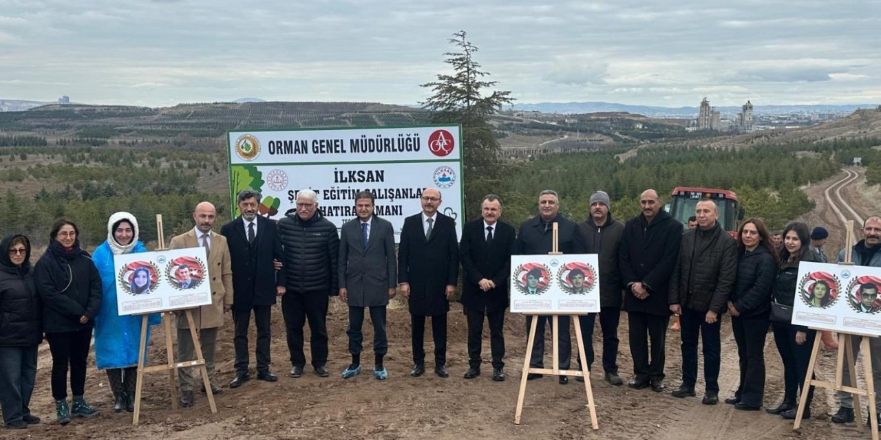 İLKSAN Şehit Eğitim Çalışanları Hatıra Ormanı’nda Fidan Dikme Töreni Gerçekleştirildi
