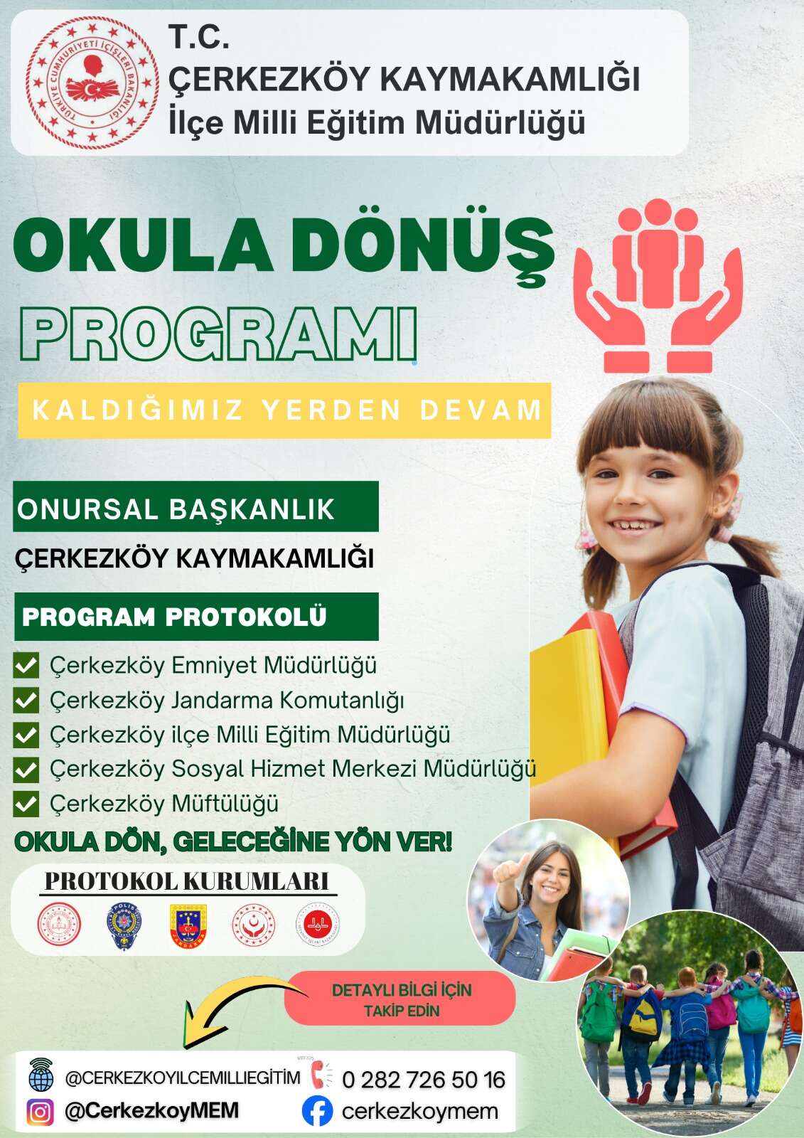 Çerkezköy Kaymakamlığı Okula Gitmeyen Öğrencileri Yeniden Okula Kazandırıyor