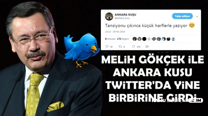 Gökçek ile Ankara Kuşu Twitter'da Yine Birbirine Girdi