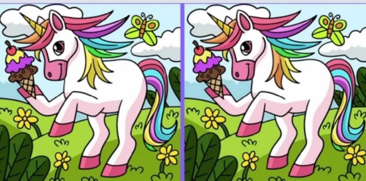 Resimdeki unicornlar arasında 3 fark var